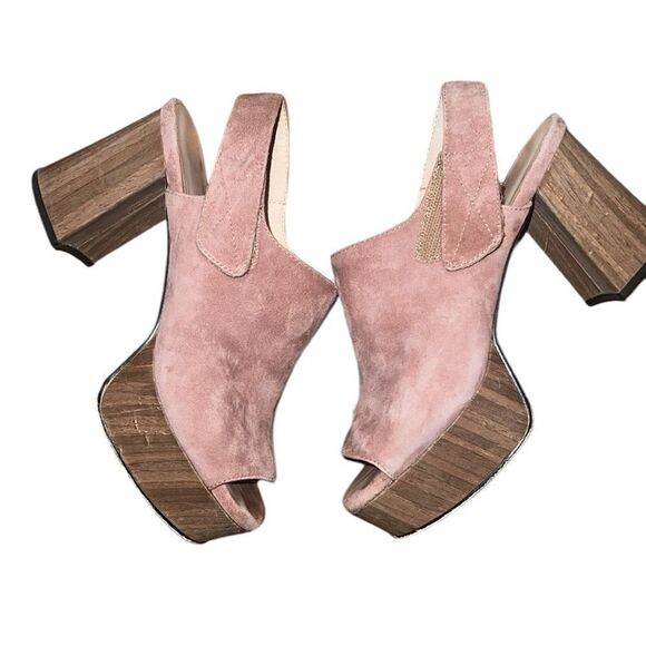 Sacha London Pink Suede Platform Size 6 - Picture 4 of 5